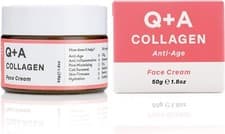 Image of Q+A Collagen Face Cream. A vegetarian, seaweed derived Collagen cream for agein