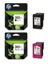 Image of HP 302XL Black and Tri-Colour Ink Cartridges for HP DeskJet 3632 High Yield NEW