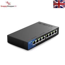 Image of Linksys LGS108 8 Port Gigabit Unmanaged Network Switch Home & Office Ethernet