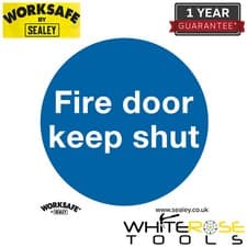 Image of Sealey Mandatory Safety Sign Fire Door Keep Shut Rigid Plastic Worksafe
