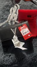 Image of VALENTINO Divina Nero Black / Silver Cross body Shoulder bag brand new