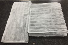 Image of HIGH QUALITY TURKISH COTTON TOWEL SET OF 2 DRIZZLE GREY BATH & FACE