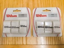 Image of Wilson Pro Perforated Tennis Overgrips – 6 Grips (2 Packs), Genuine & Sealed