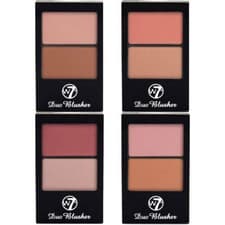Image of W7 Cosmetics Duo Blusher - Pressed Powder Face Pink Nude Natural Brush Included