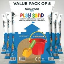 Image of Play Sand 20kg x 5 (100kg) Natural Washed Non Toxic Kids Sand Pit Garden
