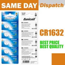 Image of Eunicell CR1632 DR1632 Battery Lithium Coin Cell Toys Keys Batteries UK