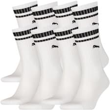 Image of PUMA Sports Crew Cushioned Socks Heritage Stripe (4 Pairs) Comfort & Support