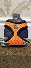 Image of Hugo & Hudson Orange Geometric Fabric Dog Harness SizeXS Neck 24cm/Girth 29-41cm