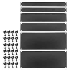 Image of 6 Pcs 1U,2U,4U Metal Blank Panel for Enclosure Server Cabinet Black