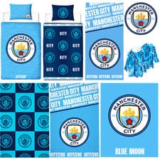 Image of Official Manchester City FC Football Club Merch Duvet Covers Blankets & More