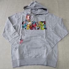 Image of Marvel The Avengers Hoodie Men's Size Small Logo Characters Grey Top