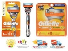 Image of 9 Gillette Fusion 5 Power Razor Blades 8 Refills Cartridges Shaver Handle 4
