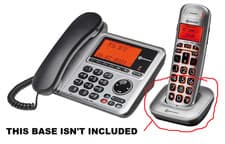 Image of Amplicomms BigTel 1480 COMBO Big Button Cordless Phone Elderly Answering Machine