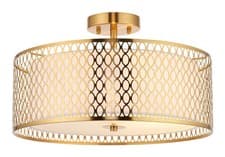 Image of Ceiling Light Gold Cordero 3 Semi Flush Endon 101568