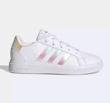 Image of Adidas Grand Court 2.0 Trainers Girls White UK 10.5, Brand new with box
