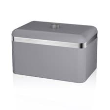 Image of Swan SWKA1010GRN - Retro Bread Bin Grey