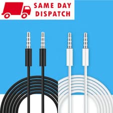 Image of PRO 4 Pole 3.5mm Jack Male Audio Cable TPE RUBBER Lead GOLD 1m UK