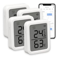 Image of SwitchBot Indoor Thermometer Hygrometer Set 4 Piece Bluetooth 3 Inch Display