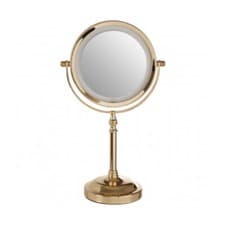 Image of Cassini Gold Iron LED Cosmetic Make Up Shaving Vanity Dressing Table Top Mirror