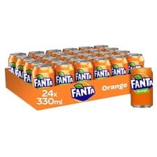 Image of Fanta Orange Soft Drink Can 330 ml (Pack of 24) | UK Free And Fast Dispatch