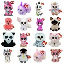 Image of TY BEANIE BOO BABIES PLUSH SOFT TOY BIG EYES NEW OFFICIAL WITH TAGS TEDDY REG