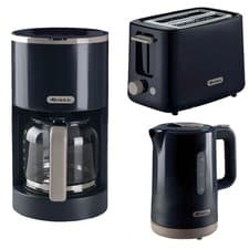 Image of Ariete Kettle Toaster & 12-Cup Coffee Machine Set | Dark Grey | Fast Boil, Toast