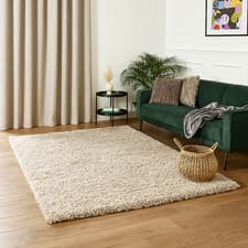 Image of Beige Thick Shaggy Rug - California