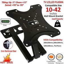 Image of Full Motion TV Wall Mount Bracket Swivel Tilt 14 18 26 32 40 42 Inch LED LCD UK