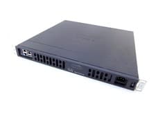 Image of Cisco ISR4331/K9 Integrated Services Router with brackets and UK mains cable