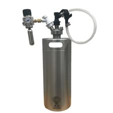 Image of Beer Mini Keg 4L Steel Growler Bottle Party Tap Corny Ball Lock & Mini Regulator