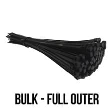 Image of BLACK CABLE TIES 300mm x 4.8mm 11,000 ties Bulk Outer STRONG NYLON ZIP WRAP