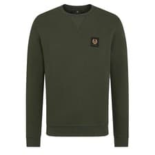 Image of BELSTAFF Mens Green Pullover Cotton Sweatshirt Size Small BNWT C2136