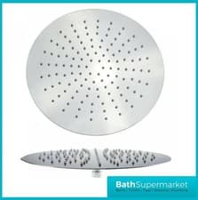 Image of Stainless Steel Round Drench Fixed Bathroom Rain Overhead Shower Head 300mm