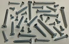 Image of 4g - 14g, CSK Pozi, Bright Zinc Plated, Self Tapping Screws, Type AB.