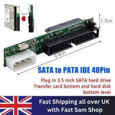 Image of Serial ATA SATA to IDE/PATA 40 Pin Converter 2.5" 3.5" Adapter Card xBox PC UK