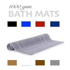 Image of Luxury Premium Cotton Bath Mats 1000 GSM Hotel Spa Shower Tub Highly Absorbent