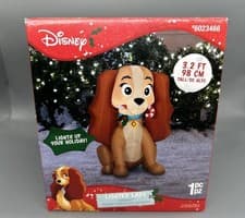 Image of Disney 3.2 FT Lady and the Tramp Airblown Lighted Yard Christmas Inflatable