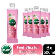 Image of Radox Feel Blissful Bath Soak, Calendula & Rose, 6 Pack, 500ml