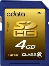 Image of Adata 4 GB Secure Digital SDHC Class 6 Memory Card (ASD2004GCL6BU)