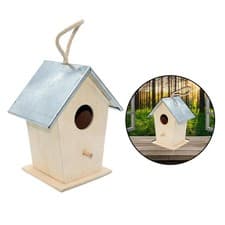 Image of Bird House for Outside/Indoors/Hanging, Outdoor Wooden Mini Birdhouse,Garden