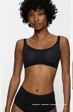 Image of Triumph T-Shirt Bra Women's Fit Smart Non-Wired 04 Padding & Lace Comfy Black