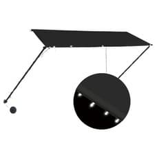 Image of Retractable Awning with LED Outdoor Screens Multi Colours Multi Sizes vidaXL