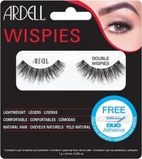 Image of ARDELL DOUBLE WISPIES FALSE EYE LASHES WITH FREE DUO ADHESIVE - BLACK
