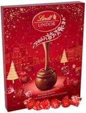 Image of Lindt Luxury Red Milk Chocolate 24 Days Christmas Countdown Advent Calendar 235g