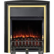 Image of Focal Point Lycia 2kW Inset Electric Fire Matt Brass Effect Heater Remote Kit UK