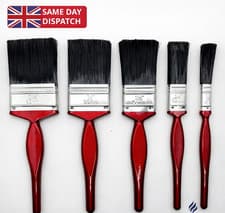 Image of 5 Pack Paint Brush Set Decorating Brushes DIY Painting Professional Fine Bristle