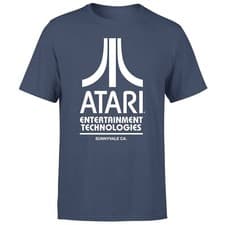 Image of Atari Navy Tee Men's T-Shirt - Navy. Size: S 100% Cotton.