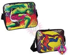 Image of NEW MARVEL COMICS VINTAGE SPIDERMAN HULK MESSENGER SHOULDER SCHOOL SPORTS BAG