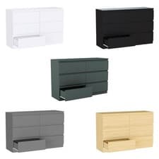 Image of Vida Designs Denver 6 Drawer Chest of Drawers Storage Cabinet Bedroom Furniture