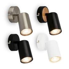 Image of Wall Lamp Single Light Reading Spotlight Bedroom Adjustable LED GU10 Metal